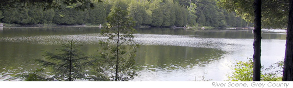 River scene, Grey County
